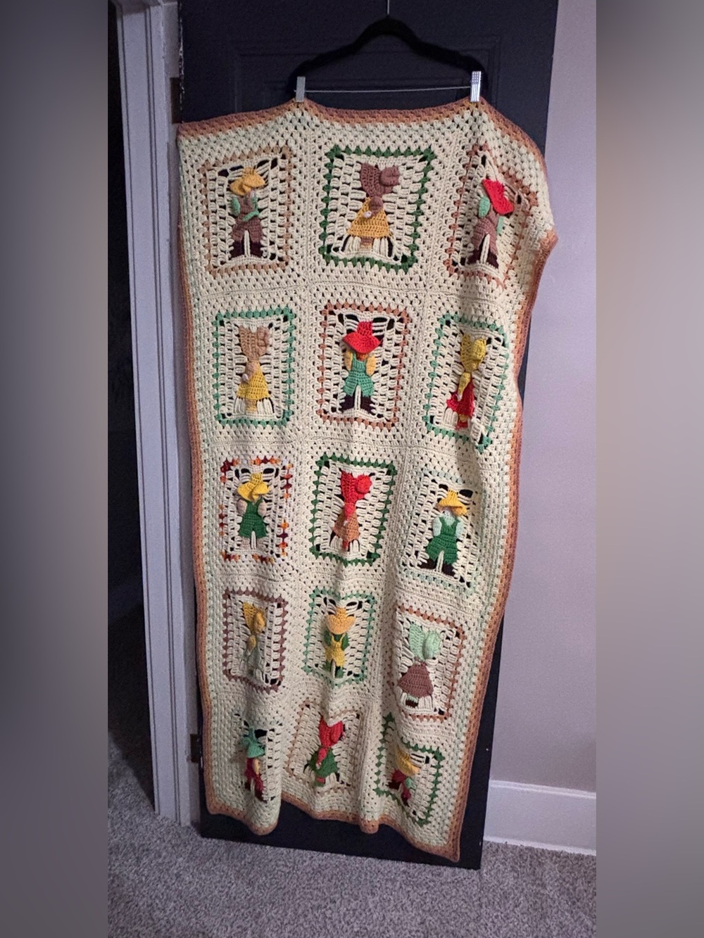 Handmade Cream Crochet Throw